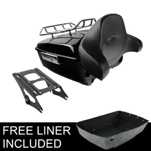 King Trunk Backrest w/ Two Up Rack Fit For Harley Tour Pak Street Glide 14-23 22 King Trunk Backrest w/ Two Up Rack Fit For Harley Tour Pak Street Glide 14-23 22 【並行輸入品】