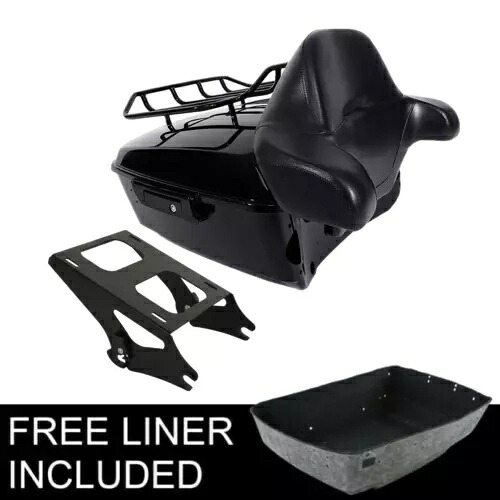 Black King Trunk Pad Luggage Mount Rack Fit For Harley Tour Pak Road King 14-23 Black King Trunk Pad Luggage Mount Rack Fit For Harley Tour Pak Road King 14-23 【並行輸入品】｜カスタムパーツ WORLD倉庫