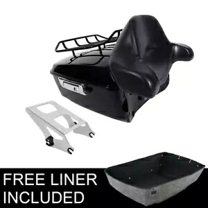 King Trunk W/ Latch Backrest Mount Rack Fit For Harley Tour Pak Road King 14-24 King Trunk W/ Latch Backrest Mount Rack Fit For Harley Tour Pak Road King 14-24 【並行輸入品】｜カスタムパーツ WORLD倉庫
