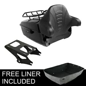 King Pack Trunk Backrest & Rack Fit For Harley Tour Pak Road Glide 14-24 Black King Pack Trunk Backrest & Rack Fit For Harley Tour Pak Road Glide 14-24 Black 【並行輸入品】