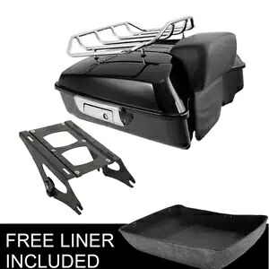 Vivid Black Chopped Trunk Two Up Mount Fit For Harley Tour Pak Touring 2014-2023 Vivid Black Chopped Trunk Two Up Mount Fit For Harley Tour Pak Touring 2014-2023 【並行輸入品】 70,180円