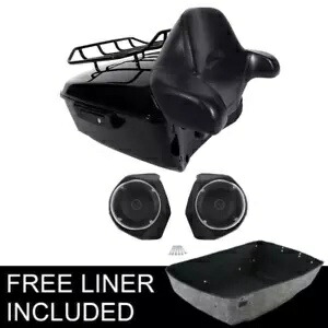 Black King Tour Trunk Backrest Top Rack Speakers Fit For Harley Road King 14-23 Black King Tour Trunk Backrest Top Rack Speakers Fit For Harley Road King 14-23 【並行輸入品】
