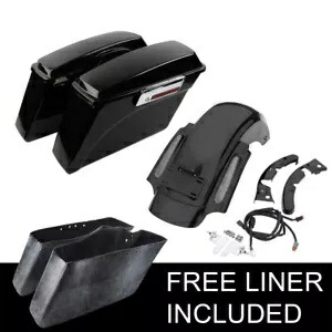 Hard Saddlebags LED Rear Fender Fit For Harley Touring Street Glide 09-13 12 CVO Hard Saddlebags LED Rear Fender Fit For Harley Touring Street Glide 09-13 12 CVO 【並行輸入品】