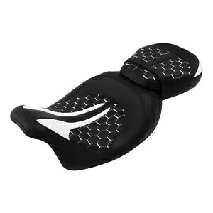 Black White D Passenger Pillion Seat Fit For Harley Touring Tri Glide 09-23 Black White D Passenger Pillion Seat Fit For Harley Touring Tri Glide 09-23 【並行輸入品】