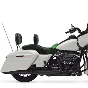 Black Green Driver Passenger Seat Backrest Pad Fit For Harley Road Glide 2009-Up Black Green Driver Passenger Seat Backrest Pad Fit For Harley Road Glide 2009-Up 【並行輸入品】