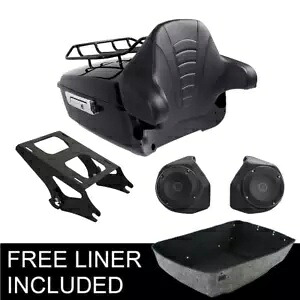 King Pack Trunk Speaker Pad Black Mount Fit For Harley Tour Pak Touring 14-23 22 King Pack Trunk Speaker Pad Black Mount Fit For Harley Tour Pak Touring 14-23 22 【並行輸入品】