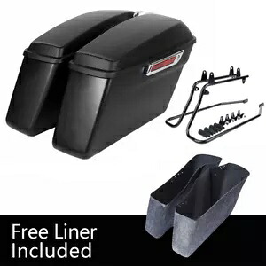 Matte Hard Saddlebags W/Conversion Bracket Fit For Harley Softail Fatboy 84-2017 Matte Hard Saddlebags W/Conversion Bracket Fit For Harley Softail Fatboy 84-2017 【並行輸入品】