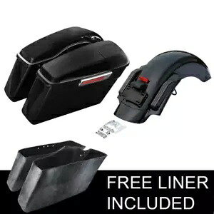 Hard Saddlebag w/ Speaker Lids LED Rear Fender Fit For Harley Street Glide 14-24 Hard Saddlebag w/ Speaker Lids LED Rear Fender Fit For Harley Street Glide 14-24 【並行輸入品】