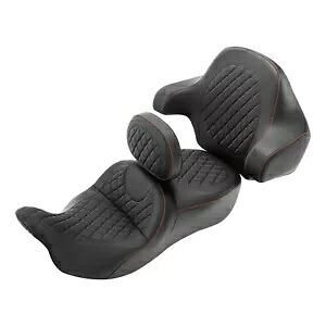 Driver Passenger Seat Backrests Pad Fit For Harley Touring 2014-2023 Black+Brown Driver Passenger Seat Backrests Pad Fit For Harley Touring 2014-2023 Black+Brown 【並行輸入品】