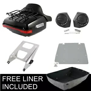King Trunk Base Plate Pad Light Speakers Rack Fit For Harley Road King 2014-2023 King Trunk Base Plate Pad Light Speakers Rack Fit For Harley Road King 2014-2023 【並行輸入品】