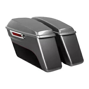 Hard Saddlebag Fit For Harley Electra Glide FLHT 14-24 Billet Silver/Vivid Black Hard Saddlebag Fit For Harley Electra Glide FLHT 14-24 Billet Silver/Vivid Black 【並行輸入品】｜カスタムパーツ WORLD倉庫