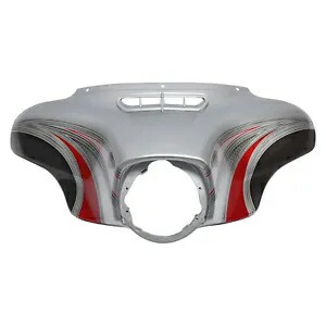 Batwing Outer Fairing Fit For Harley FLHT 14-23 Candy Red/Silver Honeycomb Fade Batwing Outer Fairing Fit For Harley FLHT 14-23 Candy Red/Silver Honeycomb Fade 【並行輸入品】
