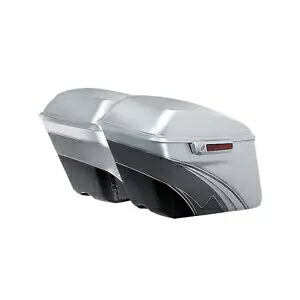 Hard Saddlebags Fit For Harley Road Glide 14-23 22 Silver/Black Honeycomb Fade Hard Saddlebags Fit For Harley Road Glide 14-23 22 Silver/Black Honeycomb Fade 【並行輸入品】