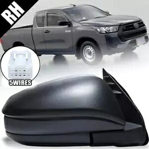 Side Wing Mirror Black Electric 5Wires RH Right Fits 2015-20 Toyota Hilux GUN136 Side Wing Mirror Black Electric 5Wires RH Right Fits 2015-20 Toyota Hilux GUN136 【並行輸入品】