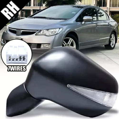 Side Wing Mirror Black Electric 7 Wires RH Right Fits 2006-09 Honda Civic FD FA Side Wing Mirror Black Electric 7 Wires RH Right Fits 2006-09 Honda Civic FD FA 【並行輸入品】