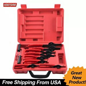 Snap Ring Pliers Set 11-Pcs Heavy Duty Heat Treated Carbon Steel Vinyl Handles Snap Ring Pliers Set 11-Pcs Heavy Duty Heat Treated Carbon Steel Vinyl Handles 【並行輸入品】