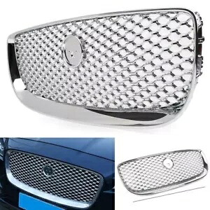 1X アッパーセンターグリルフロントラジエーターグリルメッシュジャガー XJ 2016-2020 クローム 1X Upper Center Grill Front Radiator Grille Mesh For Jaguar XJ 2016-2020 Chrome 【並行輸入品】