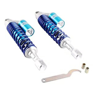 2x 390mm リアエアショックアブソーバー スプリングバッグダンパー クワッド ブルー ユニバーサル用 2x 390mm Rear Air Shock Absorbers Spring Bag Damper For Quad Blue Universal 【並行輸入品】|カスタムパーツ WORLD倉庫
