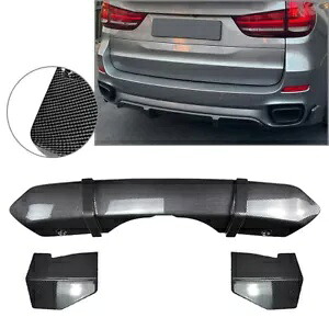 カーボンブラックリアバンパーディフューザーリップスポイラー BMW F15 X5 M スポーツ 2014-2018 Carbon Black Rear Bumper Diffuser Lip Spoiler For BMW F15 X5 M Sport 2014-2018 【並行輸入品】