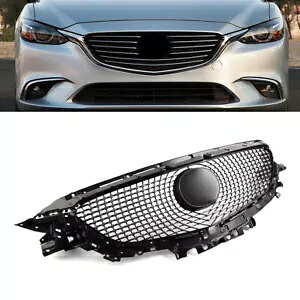 ダイヤモンドスタイルフロントバンパーフードラジエーターグリルマツダ 6 アテンザ 2017-2019 Diamond Style Front Bumper Hood Radiator Grille For Mazda 6 Atenza 2017-2019 【並行輸入品】
