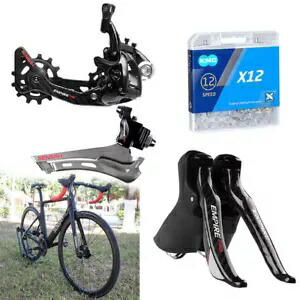 SENSAH 2x12 スピードロードバイクシフトキットフロント w/リアディレイラー + レバー + チェーン For SENSAH 2x12-Speed Road Bike Shift kit Front w/ Rear Derailleur + Lever+Chain 【並行輸入品】
