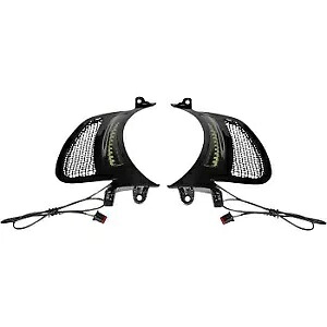 ロードグライド 15-21 用 LED ライト付きカスタム ダイナミクス ブラック ベント インサート Custom Dynamics Black Vent Inserts with LED Lights for Road Glide 15-21 【並行輸入品】