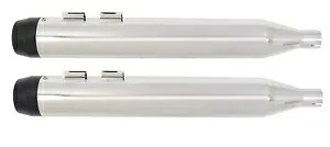 Power House クロームブラックチップ 4.5インチマフラー ハーレーツーリング M8 17-23用 Power House Chrome Black Tipped 4.5" Mufflers for Harley Touring M8 17-23 【並行輸入品】｜カスタムパーツ WORLD倉庫