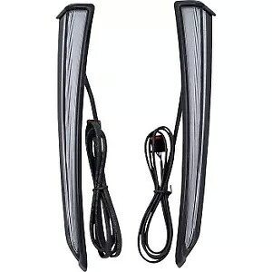 CIRO 45801 ブラックアンバー/ホワイト LED ファング下部フェアリング ライト 14-22 ツーリング用 CIRO 45801 Black Amber/White LED Fang Lower Fairing Lights for 14-22 Touring 【並行輸入品】