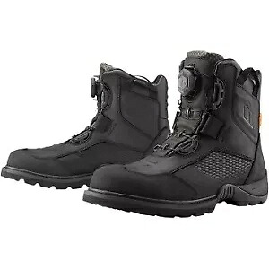 オートバイストリートライディング用のアイコンブラックストームホーク防水ブーツ Icon Black Stormhawk Waterproof Boots for Motorcycle Street Riding 【並行輸入品】|カスタムパーツ WORLD倉庫