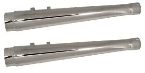 パワーハウス クローム 4.5インチ メガホンマフラー カットダウンチップ ハーレーツーリング M8 17-23 Power House Chrome 4.5\