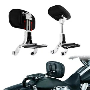 調節可能な運転席&助手席バックレスト ハーレーファットボブ 2018 2019 2022 に適合 Adjustable Driver & Passenger Backrest Fit For Harley Fat Bob 2018 2019 2022 【並行輸入品】
