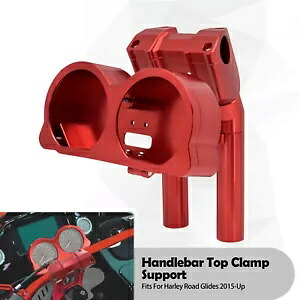 ハンドルバーライザー 2 レッド計器ハウジング付き ハーレーロードグライド 15-23 に適合 Handlebar Riser W/ 2 Red Instrument Housing Fit for Harley Road Glide 15-23 【並行輸入品】