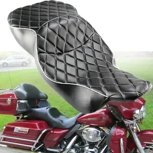 運転席助手席LowProシートハーレーツーリングエレクトラグライドクラシック1997-2007用 Driver Passenger LowPro Seat For Harley Touring Electra Glide Classic 1997-2007 【並行輸入品】
