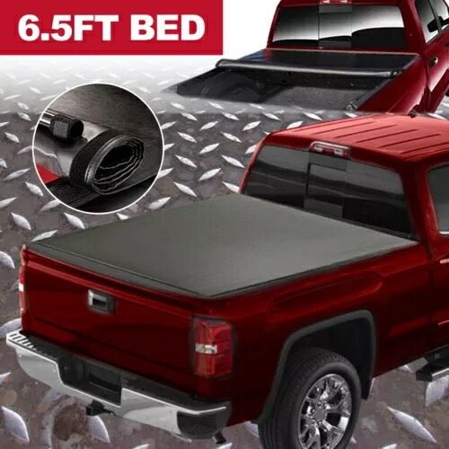 6.5フィート ベッドトノーカバー ソフトロールアップ 07-13 シボレー シルバラード GMC シエラ 1500用 6.5 ft Bed Tonneau Cover Soft Roll Up for 07-13 Chevy Silverado GMC Sierra 1500 【並行輸入品】