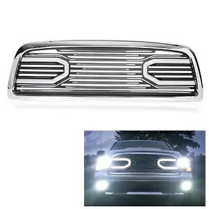 ビッグホーン クローム パッケージ グリル + シェル ライト付き 2009-2012 ダッジ ラム 1500用 Big Horn Chrome Packaged Grille+Shell W/ lights for 2009-2012 Dodge Ram 1500 【並行輸入品】｜カスタムパーツ WORLD倉庫