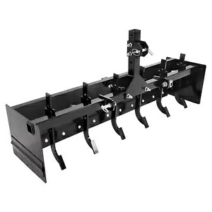 Cat 0 & Cat 1 用 3 点スチールボックスブレードスクレーパー 6 スカリファイアーシャンク付き For Cat 0 & Cat 1 Three-Point Steel Box Blade Scraper With 6 Scarifier Shank 【並行輸入品】｜カスタムパーツ WORLD倉庫