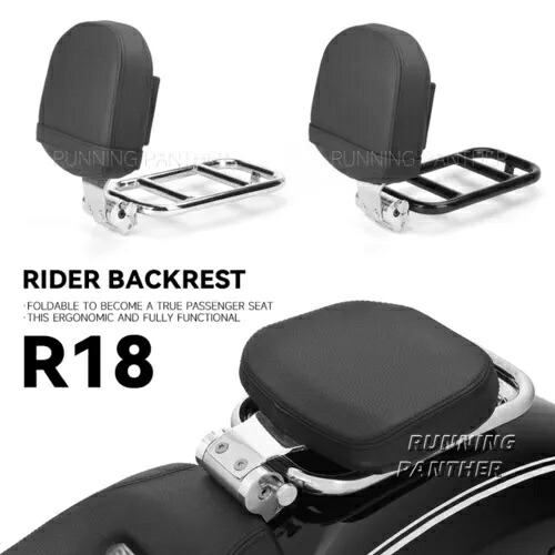 ライダーバックレスト折りたたみバックレストパッド荷物ラック BMW R18 クラシック 2020-2023 Rider Backrest Foldable Back Rest Pad Luggage Rack For BMW R18 Classic 2020-2023 【並行輸入品】
