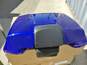 97-13 コバルトブルー デュアル 6x9 スピーカー蓋 ハーレーレイザーチョップドキングツアーパック用 97-13 Cobalt Blue Dual 6x9 Speaker Lid for Harley Razor Chopped King Tour Pak 【並行輸入品】｜カスタムパーツ WORLD倉庫