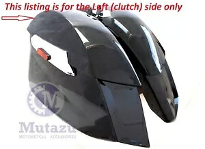 Mutazu ブラック 左ハード サドルバッグ 2010-2017 ビクトリー クロスカントリー ロード用 Mutazu Black Left Hard Saddlebags for 2010-2017 Victory Cross Country Road 【並行輸入品】