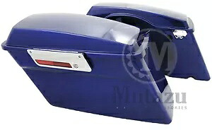 Mutazu コンプリート ファット アス ワイド コバルト ブルー ハード サドルバッグ ハーレー ツーリング ロードに適合 Mutazu Complete Fat Ass Wide Cobalt Blue Hard Saddlebag Fits Harley Touring Road 【並行輸入品】