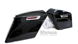 CVO ストレッチサドルバッグ 4.5インチ 拡張 スピーカー蓋付き ハーレーツーリング 14-18用 CVO Stretched Saddlebags 4.5" Extended w/ speaker Lids for Harley Touring 14-18 【並行輸入品】|カスタムパーツ WORLD倉庫