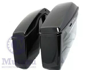 Mutazu ビビッドブラック ハードバッグ サドルバッグ 2014年以降 ハーレー ツーリング FLH FLT用 Mutazu Vivid Black Hard bags Saddlebags for 2014-up Harley Touring FLH FLT 【並行輸入品】