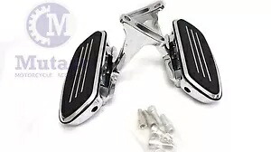 Mutazu ストリームライナー スタイル クローム パッセンジャー フロアボード 4 ハーレーダビッドソン ツーリング Mutazu Streamliner Style Chrome Passenger Floor board 4 Harley Davidson Touring 【並行輸入品】
