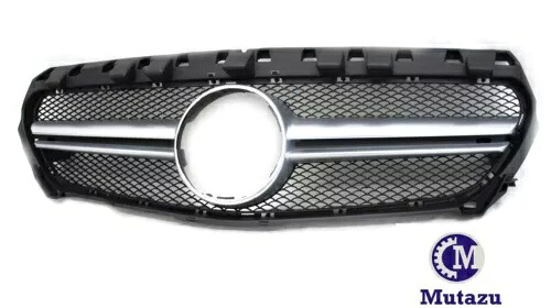 ブラック シルバー AMG スタイル グリル 2013 ? 2016 CLA250 メルセデス ベンツ W117 CLA 用 Black Silver AMG Style grille grill for 2013~2016 CLA250 Mercedes Benz W117 CLA 【並行輸入品】
