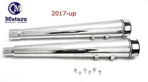MUTAZU クロームメガホン スリップオンマフラー エキゾースト 17-up ハーレー ツーリング MF-29N-CB MUTAZU MF-29N-CB Chrome Megaphone Slip-On Mufflers Exhaust 17-up Harley Touring 【並行輸入品】