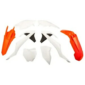 Polisport プラスチック キット セット OEM オレンジ ホワイト カラー交換用 KTM 90706 Polisport Plastic Kit Set OEM Orange White Color Replacement KTM 90706 【並行輸入品】