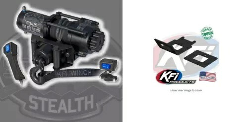 KFI 3500 LB ステルス合成ケーブル ウインチとマウント キット ヤマハ コディアック 450 18-24 KFI 3500 LB Stealth Synthetic Cable Winch and Mount Kit Yamaha Kodiak 450 18-24 【並行輸入品】