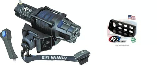 KFI 5000 LB 合成ケーブル ウインチとマウント キット Gator XUV 625 825 855 S4 HPX ALL KFI 5000 LB Synthetic Cable Winch and Mount Kit Gator XUV 625 825 855 S4 HPX ALL 【並行輸入品】