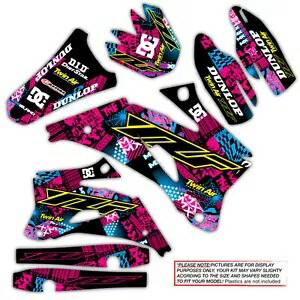 2007 RMZ 450 グラフィックキット スズキ RMZ450 ナイトライダー: マゼンタ / シアン デザイン 2007 RMZ 450 GRAPHICS KIT SUZUKI RMZ450 NIGHT RIDER: MAGENTA / CYAN DESIGN画像