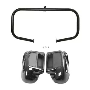 ビビッドブラック下部ベントフェアリング エンジンガードバー付き ハーレーツーリング14+に適合 Vivid Black Lower Vented Fairings w/ Engine Guard Bar Fit For Harley Touring 14+ 【並行輸入品】｜カスタムパーツ WORLD倉庫